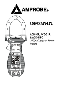 Thumbnail of document Manual - ACD-41PQ 1000A Power Quality Clamp Meter with Temperature